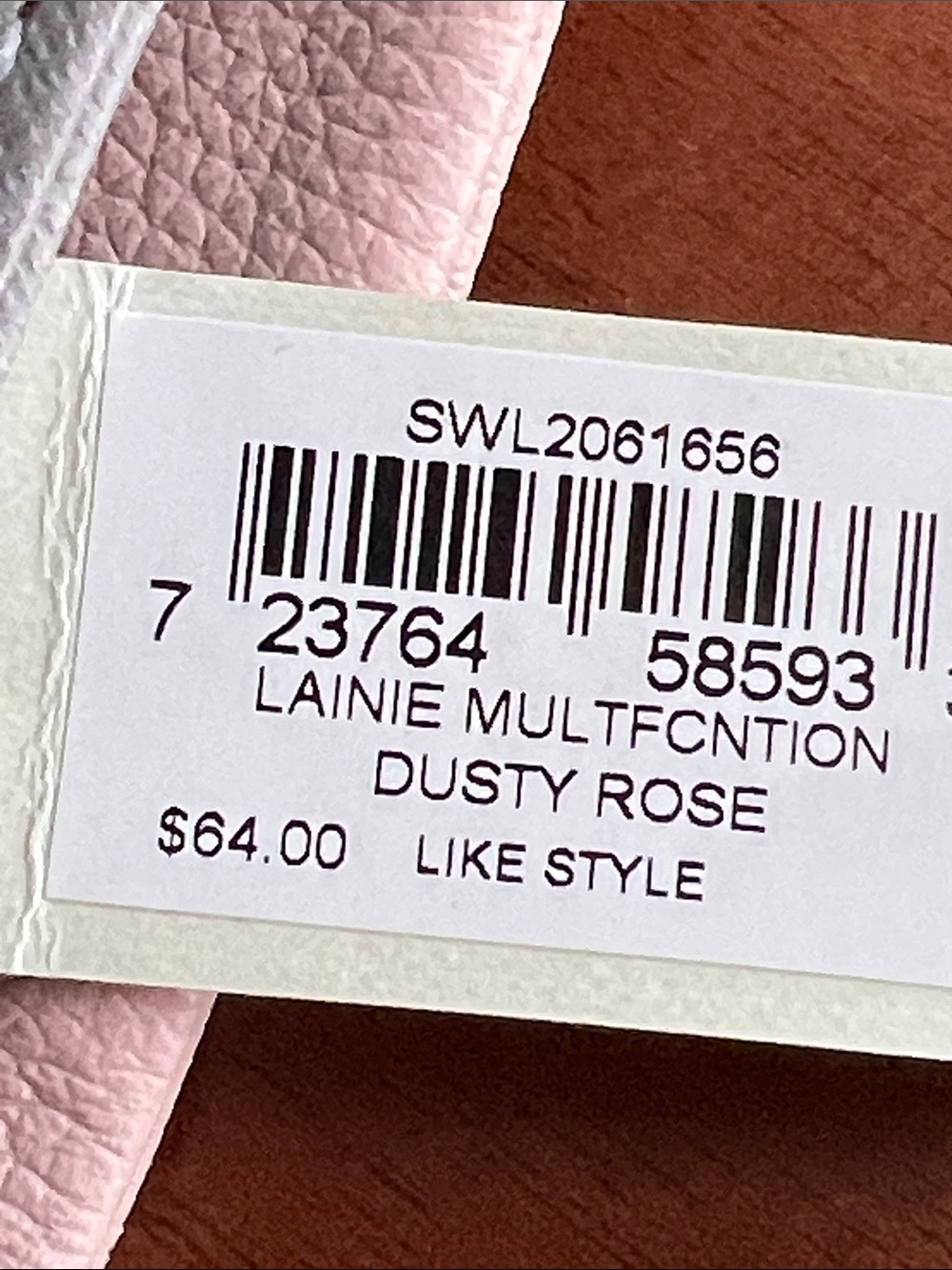 Fossil Blush Pink Pebbled Leather Wallet - Picture 9 of 9